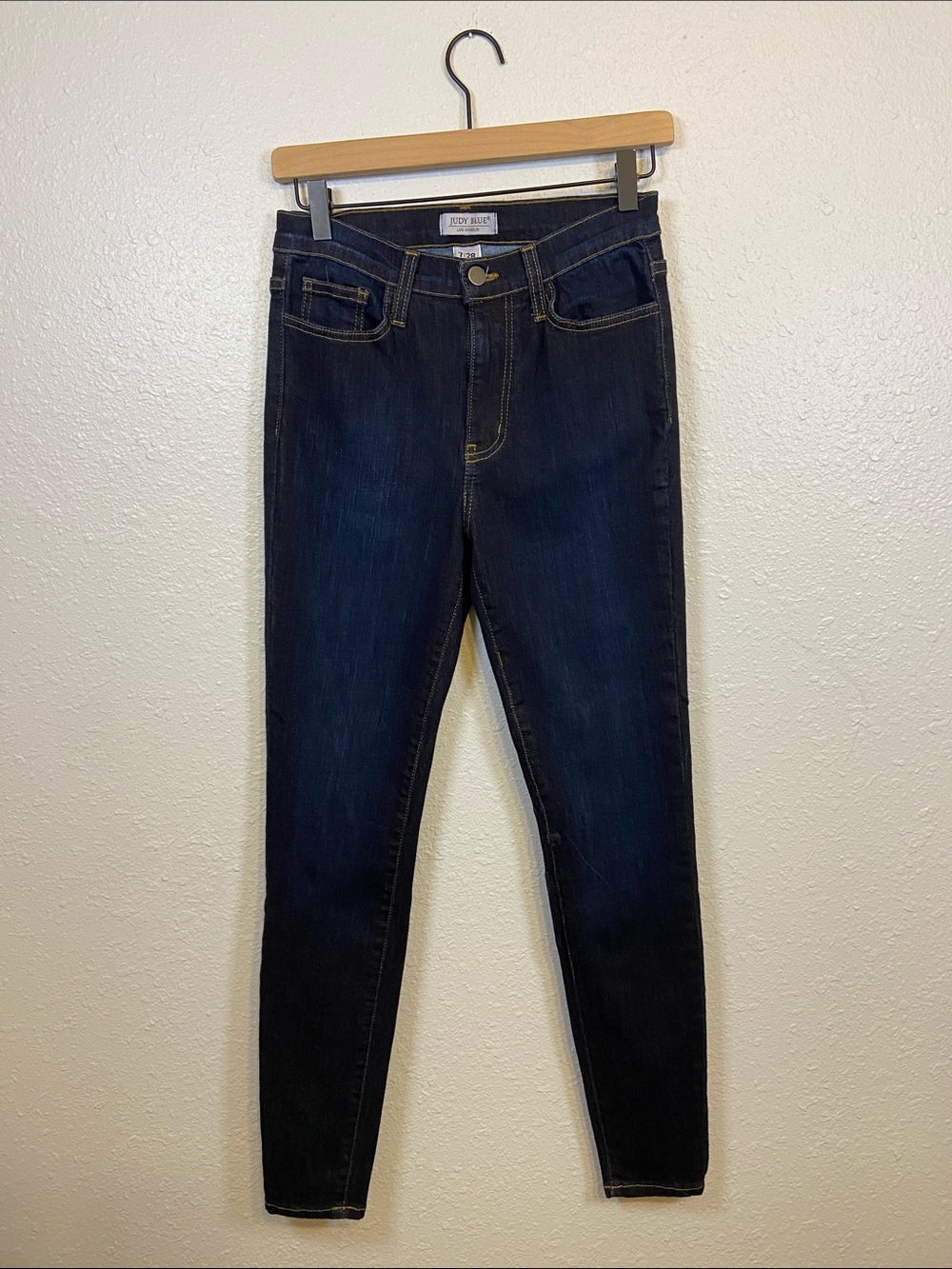 Judy Blue Dark Wash High Waist Ankle Skinny Classic Chic Clean Look Jeans 7 / 28